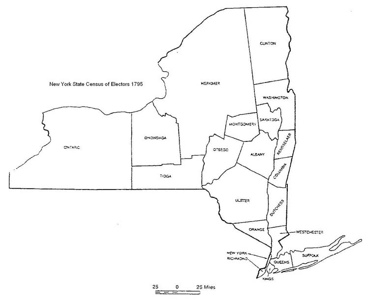 New York State Census Of Electors Map 1795